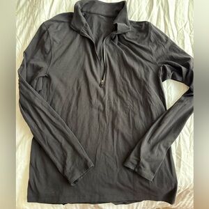 Lululemon Black Long Sleeve Quarter-Zip Top